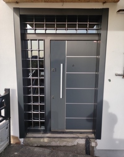 Antrasit Kompozit Dış Mekan Bina Kapıları Apartman Giriş Kapıları 