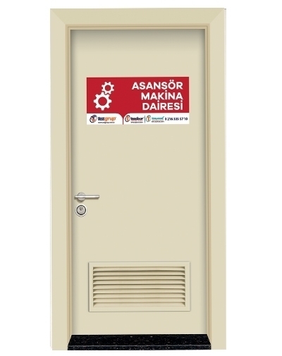 Tezdoor, TEZ4001-Krem Rengi Asansör Makine Dairesi