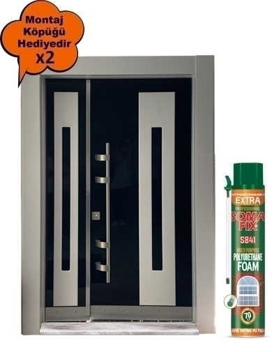 Tezdoor 0148 Beyaz-Camlı Model Bina Giriş Kapısı