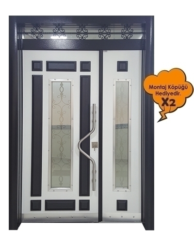 Tezdoor0162 Siyah Beyaz Kabartma Model Bina Giriş 