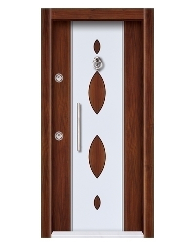 Tezdoor3556 Ahşap Kaplama Düz Model Çelik Kapı