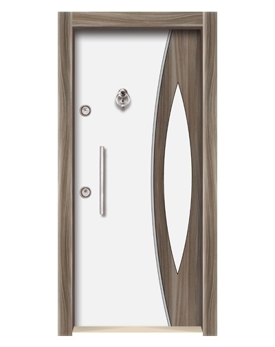 Tezdoor 3561 Ahşap Kaplama Düz Model Çelik Kapı