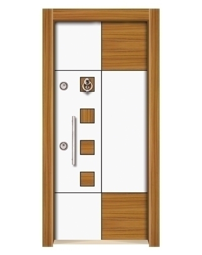 Tezdoor 3571 Ahşap Kaplama Düz Model Çelik Kapı 