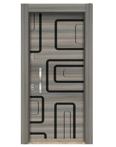 Tezdoor 3585 Ahşap Kaplama Düz Model Çelik Kapı
