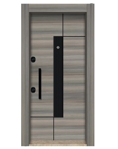 Tezdoor 3589 Ahşap Kaplama Düz Model Çelik Kapı