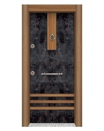 Tezdoor 3591 Ahşap Kaplama Düz Model Çelik Kapı