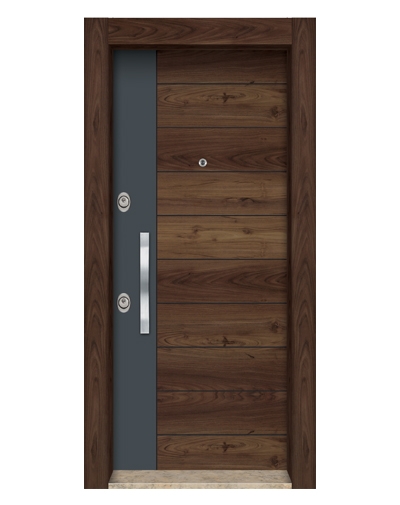 Tezdoor 3598 Ahşap Kaplama Düz Model Çelik Kapı