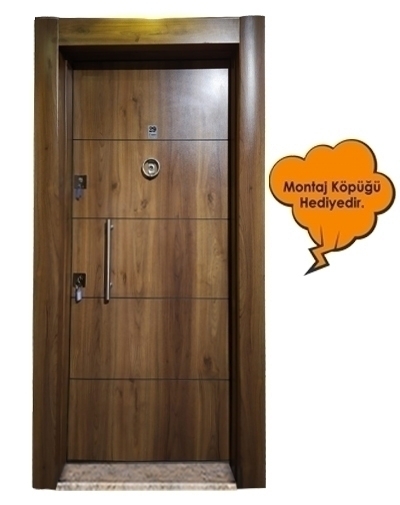 Tezdoor 3653 Ahşap Kaplama Düz Model Çelik Kapı