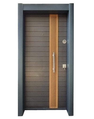 Tezdoor 11599 Antrasit Statik Kasalı Düz Model Kampanyalı Daire Kapısı