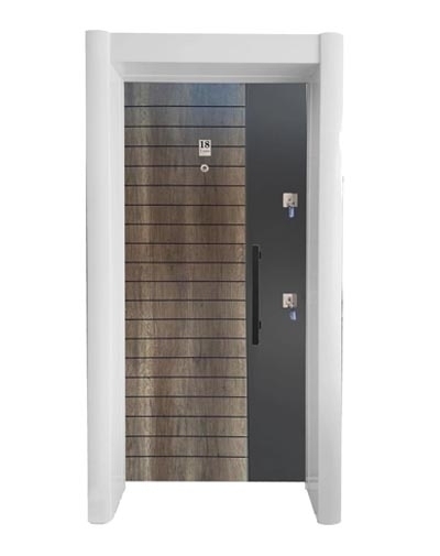 Tezdoor 1449 Statik Beyaz Kasa Düz Model Çelik Kapı, Daire Kapısı 
