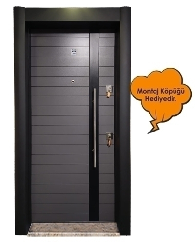 Tezdoor 1550 Statik Kasa Antrasit Düz Model Çelik Kapı