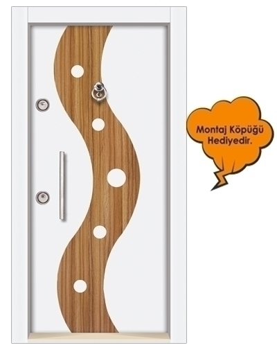 Tezdoor 1554 Beyaz Statik Kasa Düz Model Çelik Kapı