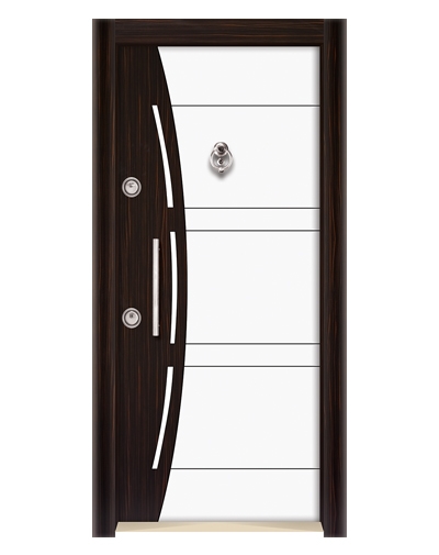 Tezdoor 3552 Ahşap Kaplama Düz Model Çelik Kapı