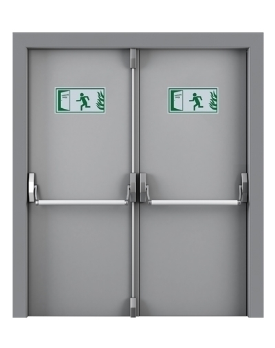 Tezdoor, TEZ4004-120 Dk Gri Çift Kanatlı Yangın Çıkış Kapısı