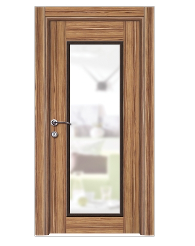 Tezdoor, TEZ5796 Melamin Camlı Düz Model Oda Kapısı